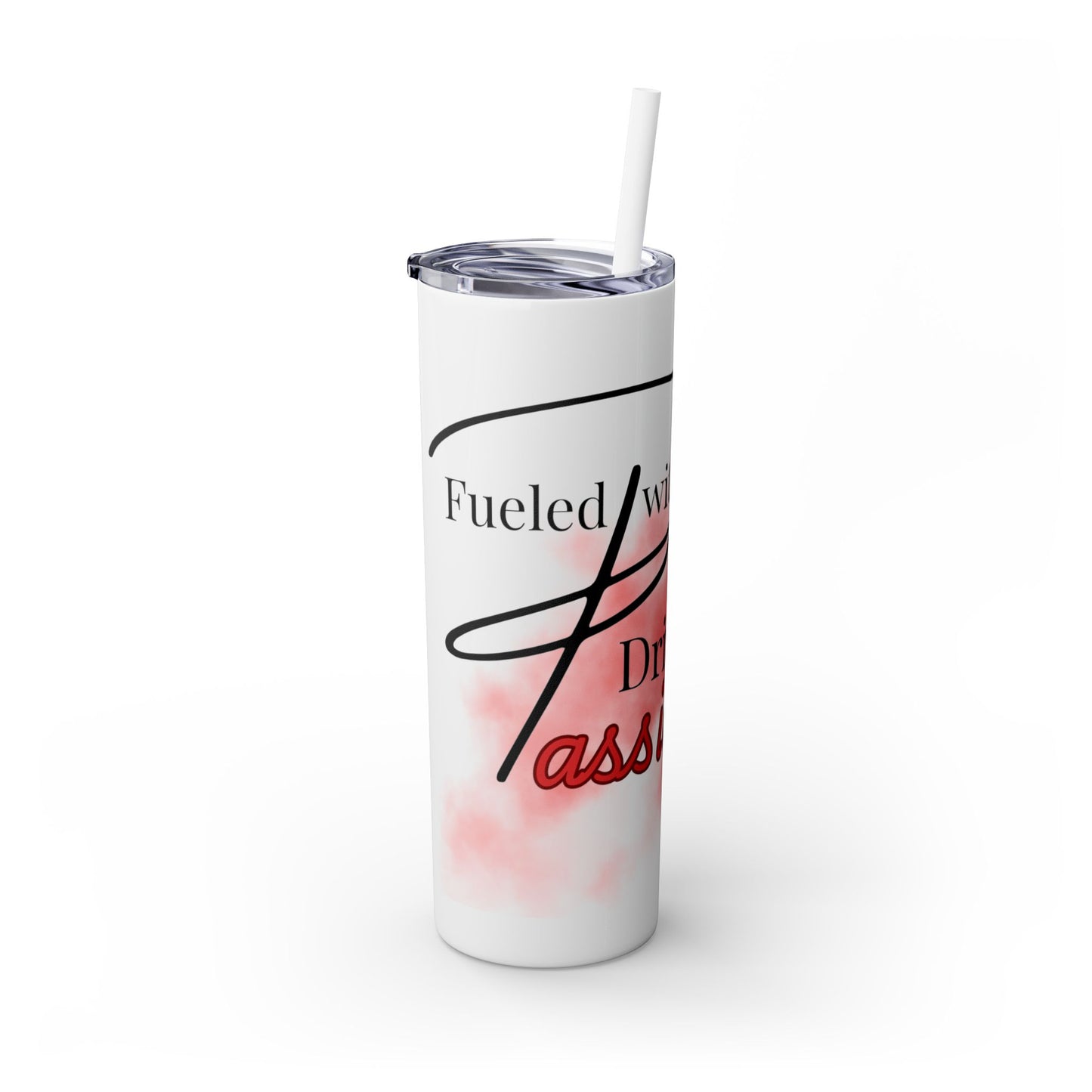 Motivational Skinny Tumbler with Straw - 20oz - Inspired by Passion & Purpose