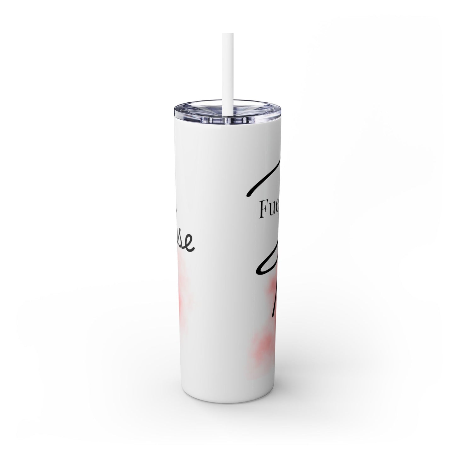 Motivational Skinny Tumbler with Straw - 20oz - Inspired by Passion & Purpose